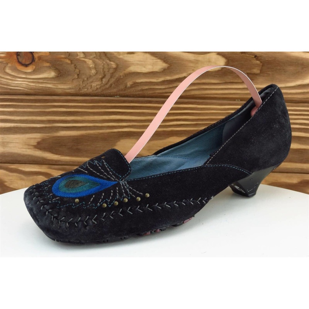 Indigo Women Sz 6 M Black Pump Leather Shoes 81841